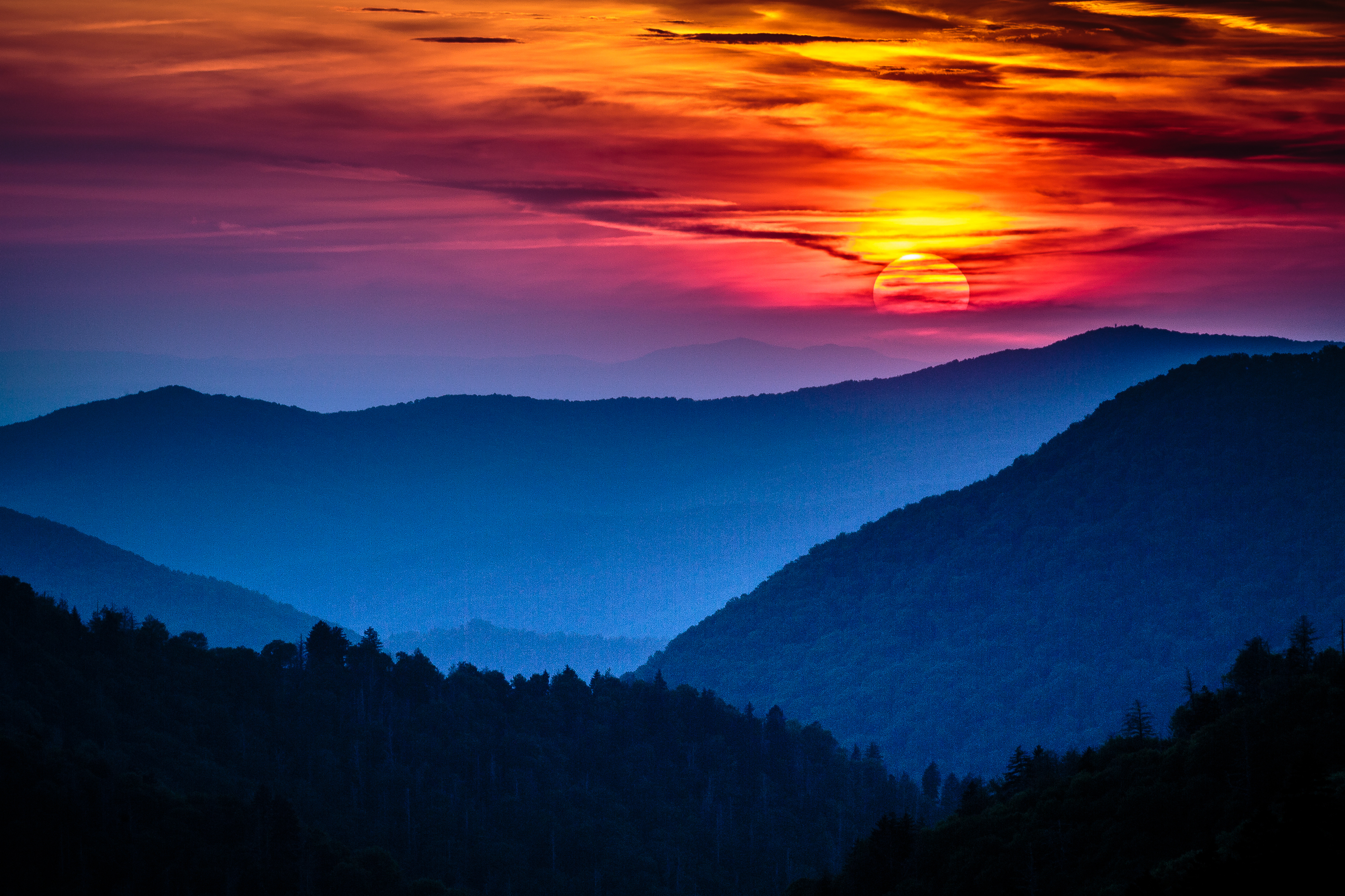 smoky-mountains-sunset